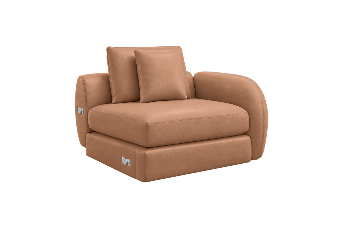 Milo Right Armchair in Momo Camel