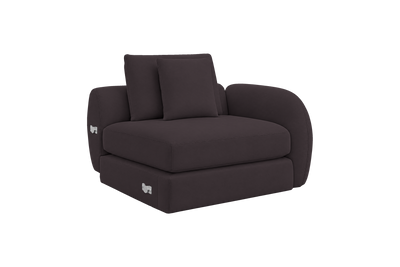 Milo Right Armchair in Dante Charcoal