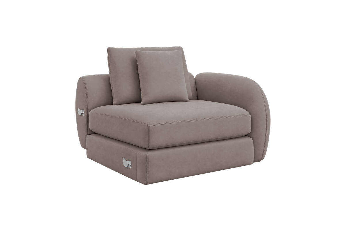 Milo Right Armchair in Dante Cos