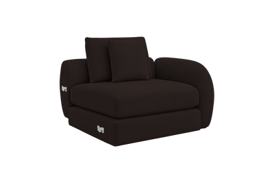 Milo Right Armchair in Dante Ebony