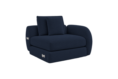 Milo Right Armchair in Roni Ember Blue