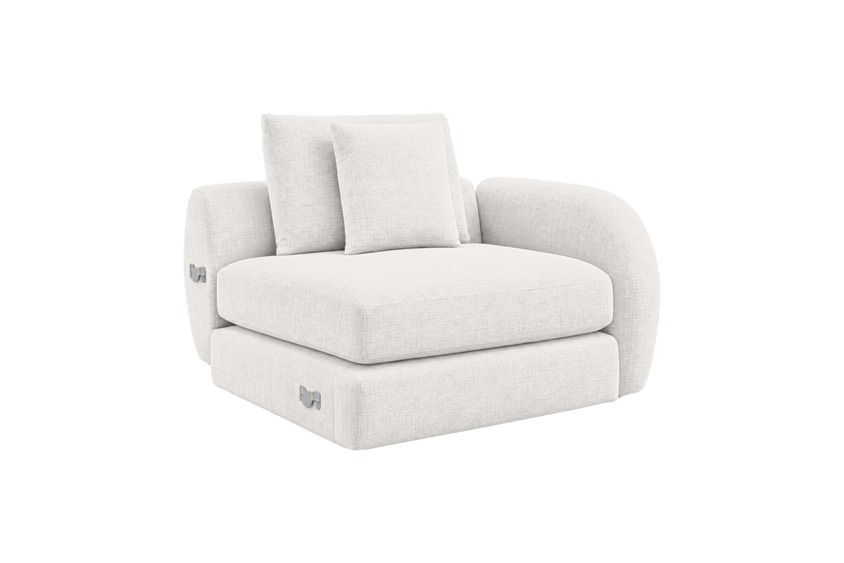 Milo Right Armchair in Mosquito Foam