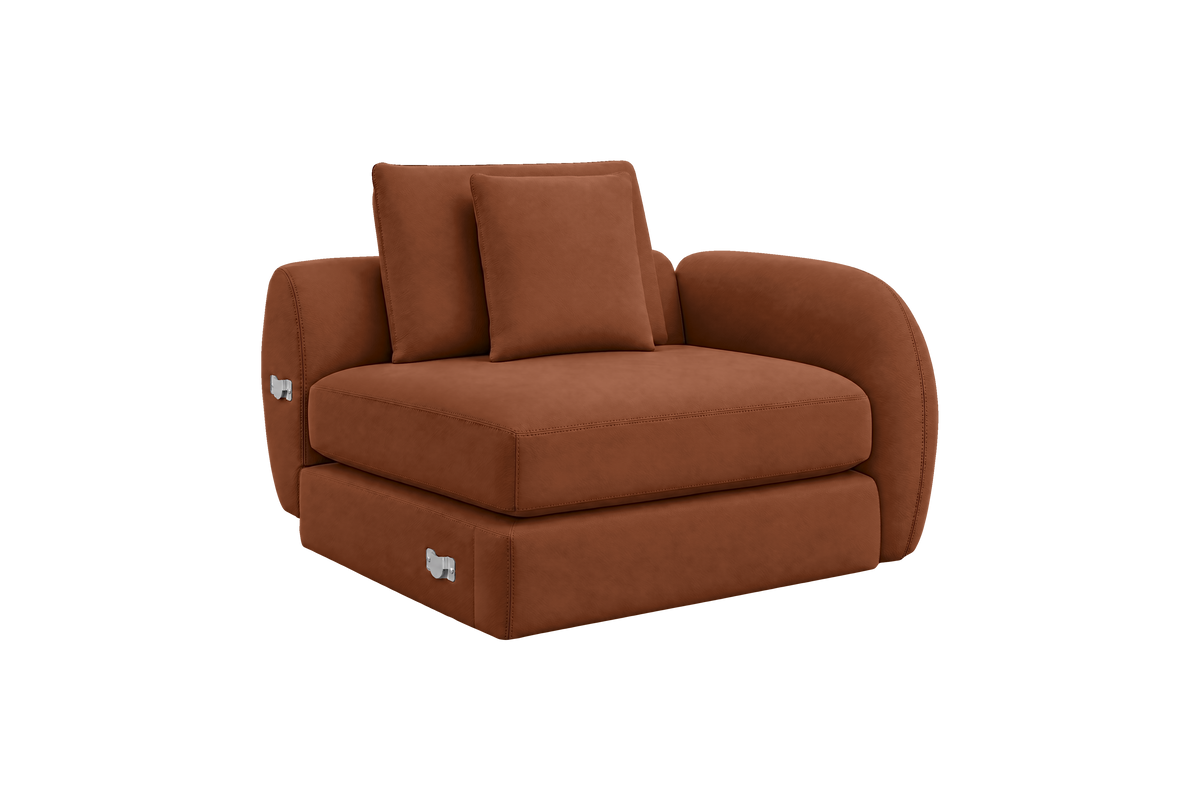 Milo Right Armchair in Dante Hazel