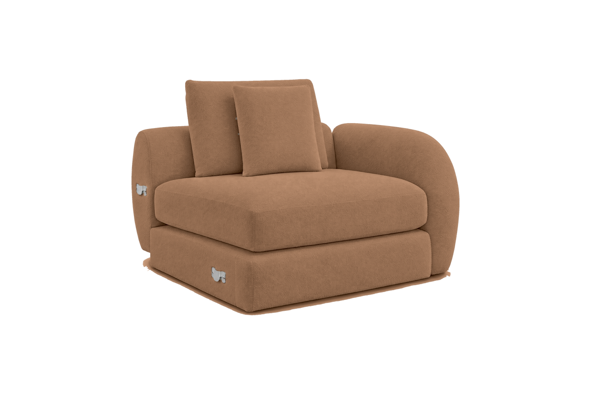 Milo Right Armchair in Fresco Hazel