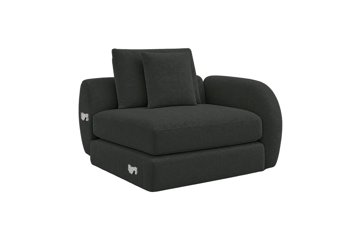 Milo Right Armchair in Mosquito Lola