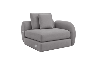 Milo Right Armchair in Marfa Meteor