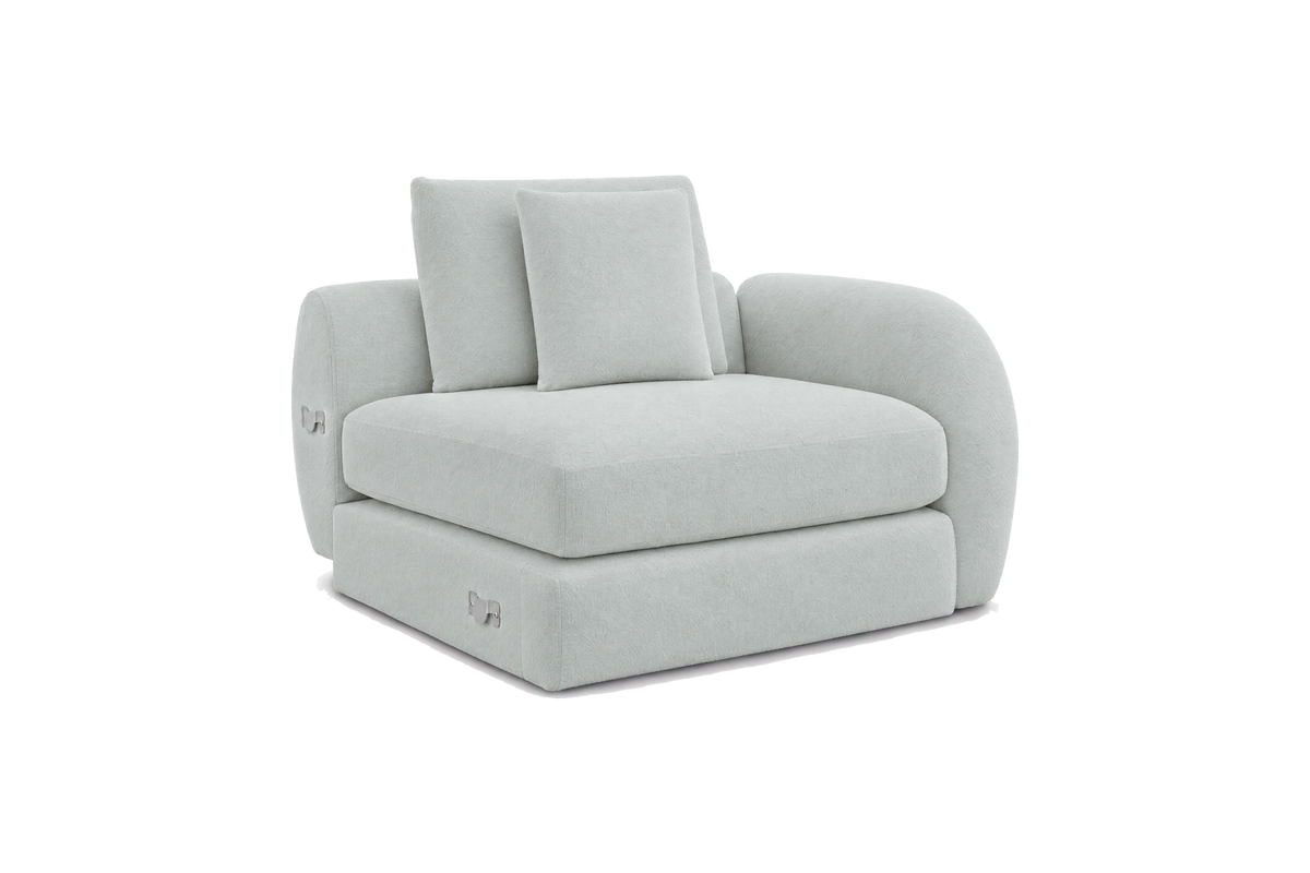 Milo Right Armchair in Fresco Meteor