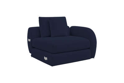 Milo Right Armchair in Bouclé Midnight Express 20