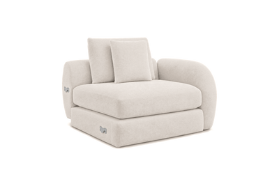 Milo Right Armchair in Fresco Crème