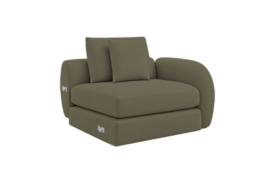 Milo Right Armchair in Felix Olive