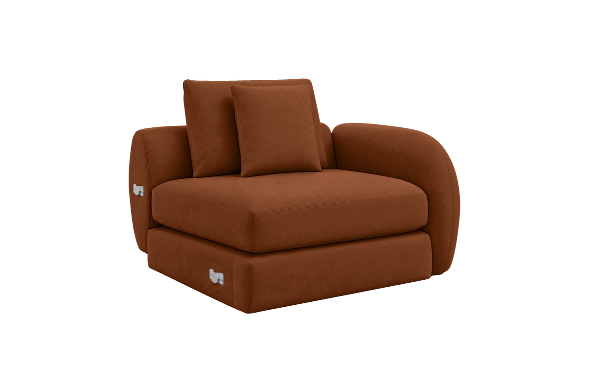 Milo Right Armchair in Marfa Pluto