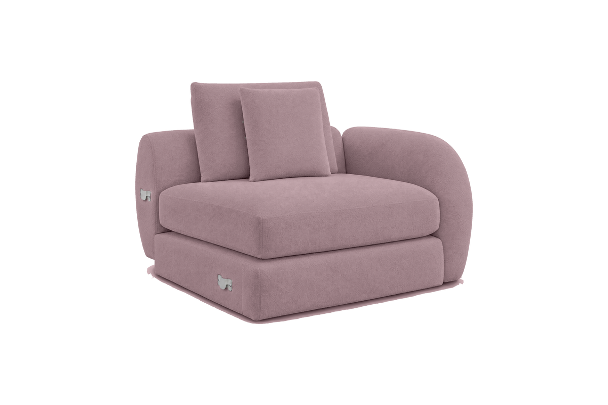 Milo Right Armchair in Fresco Saint-Tropez