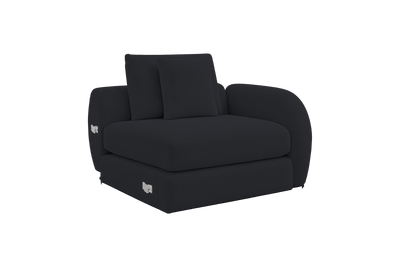 Milo Right Armchair in Bouclé Smoke