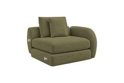 Milo Right Armchair in Mosquito Sycamore