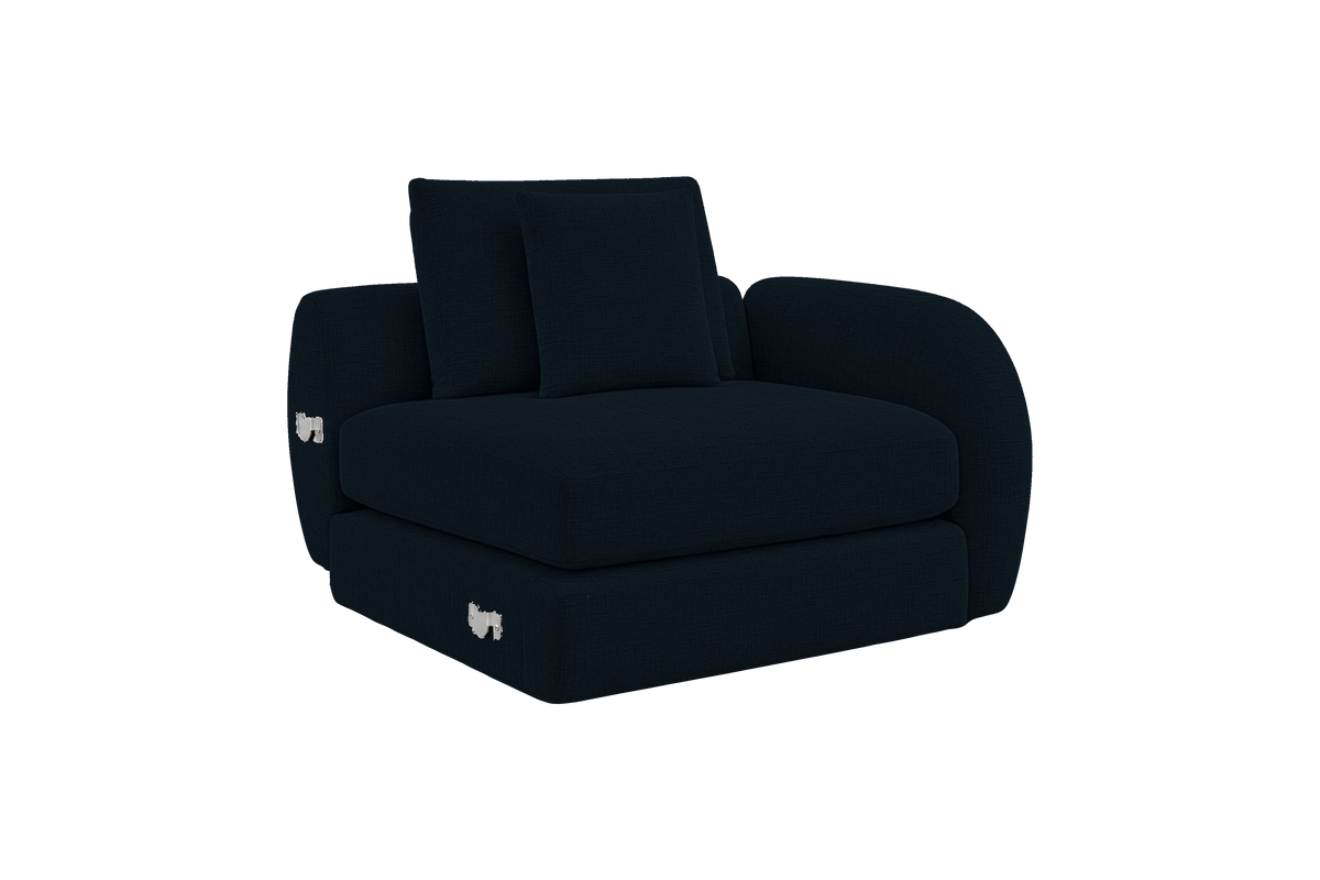 Milo Right Armchair in Mosquito Tenerife