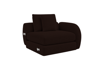 Milo Right Armchair in Mosquito Terra