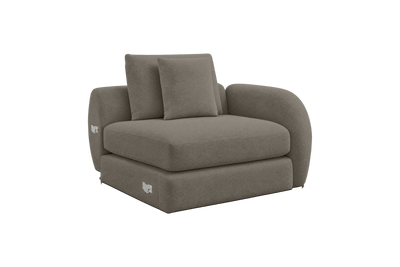 Milo Right Armchair in Bouclé Truffle