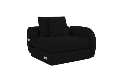 Milo Right Armchair in Mosquito Yves