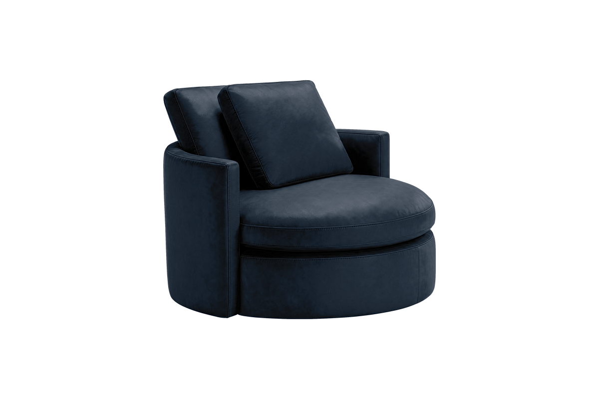 Moroder Swivel Accent Chair in Dante Aqua