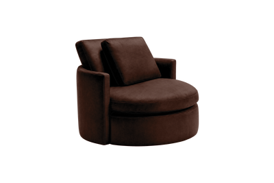 Moroder Swivel Accent Chair in Momo Biscuit