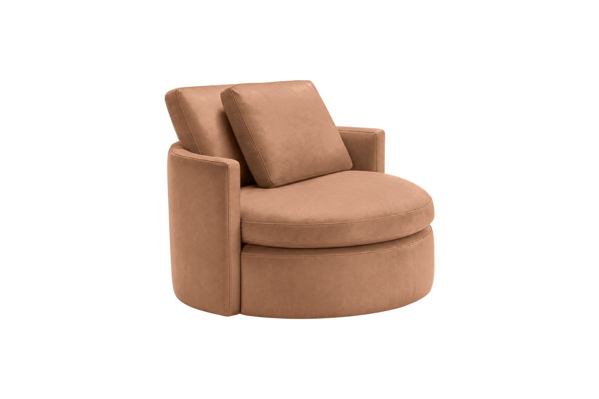 Moroder Swivel Accent Chair in Momo Camel