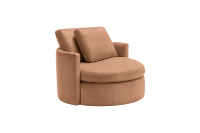 Moroder Swivel Accent Chair in Momo Camel
