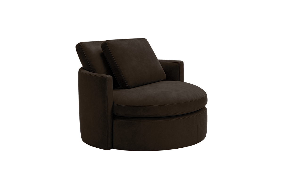 Moroder Swivel Accent Chair in Marfa Charcoal