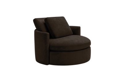 Moroder Swivel Accent Chair in Marfa Charcoal