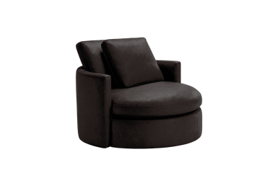 Moroder Swivel Accent Chair in Dante Ebony