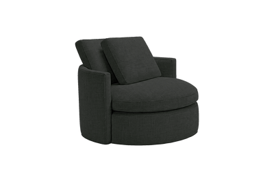 Moroder Swivel Accent Chair in Mosquito Lola
