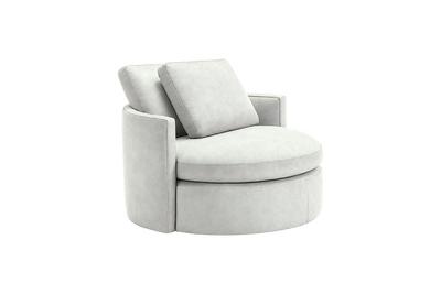 Moroder Swivel Accent Chair in Felix Milky