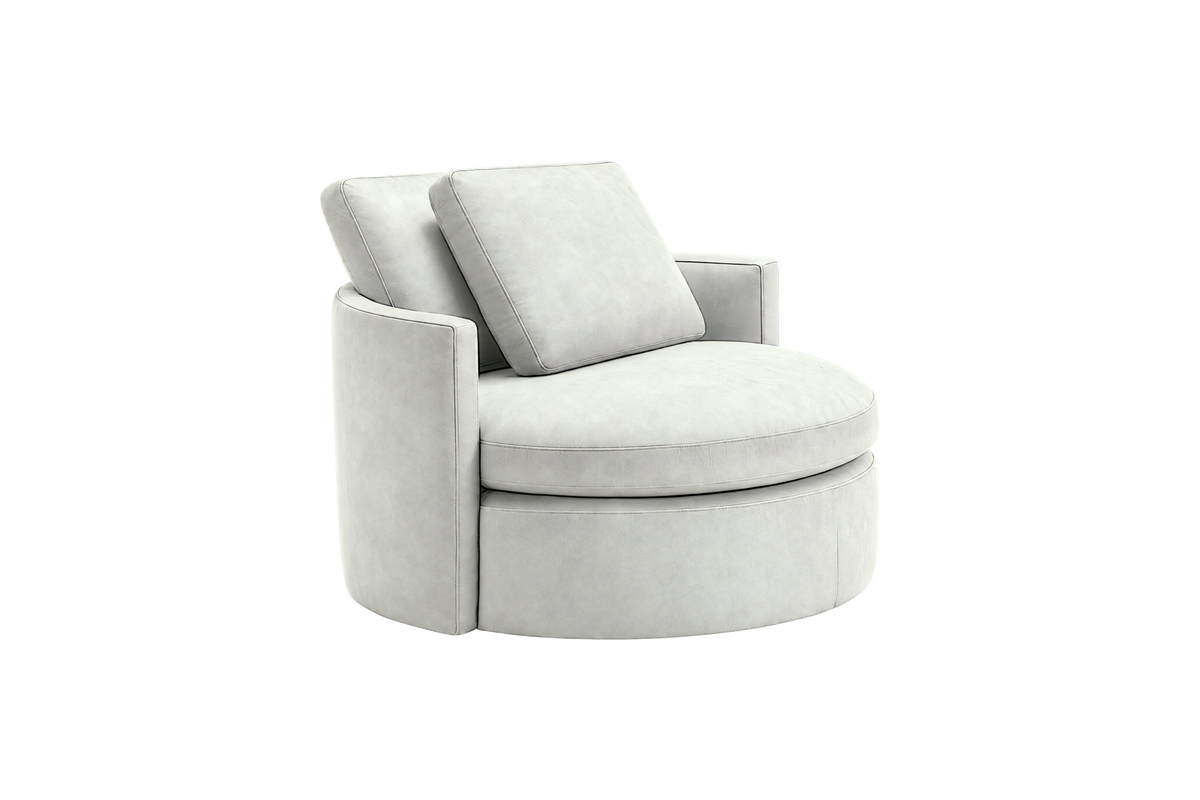 Moroder Swivel Accent Chair in Felix Milky