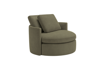 Moroder Swivel Accent Chair in Felix Olive