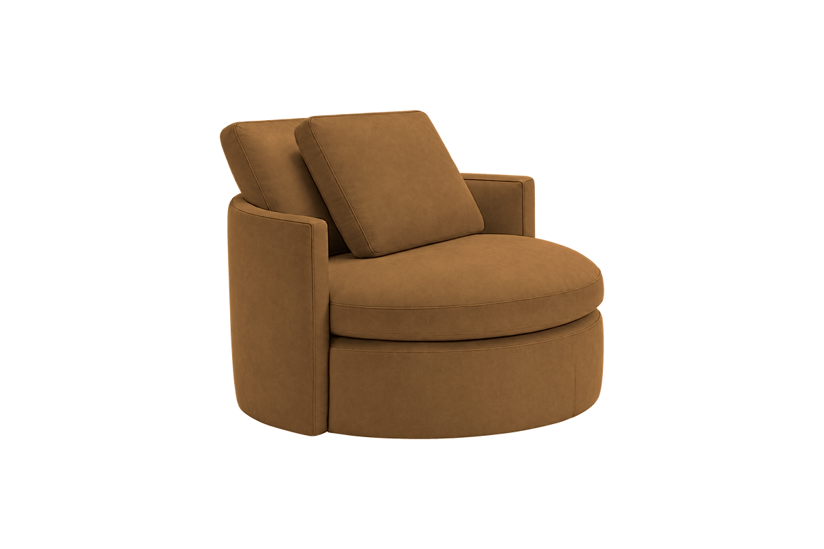 Moroder Swivel Accent Chair in Felix Pisco