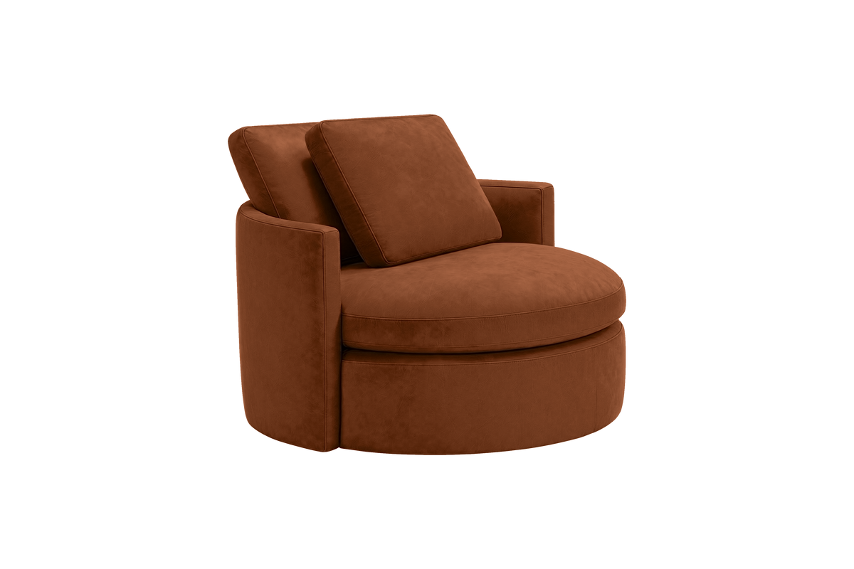 Moroder Swivel Accent Chair in Marfa Pluto