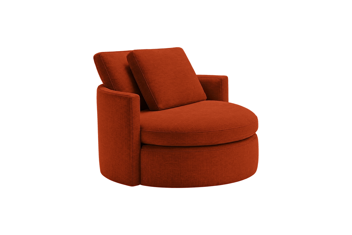 Moroder Swivel Accent Chair in Roni Poppy