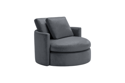Moroder Swivel Accent Chair in Dante Shark