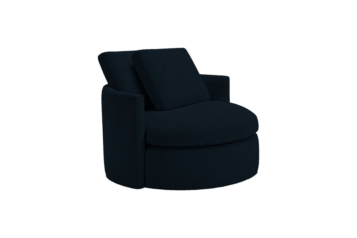 Moroder Swivel Accent Chair in Mosquito Tenerife