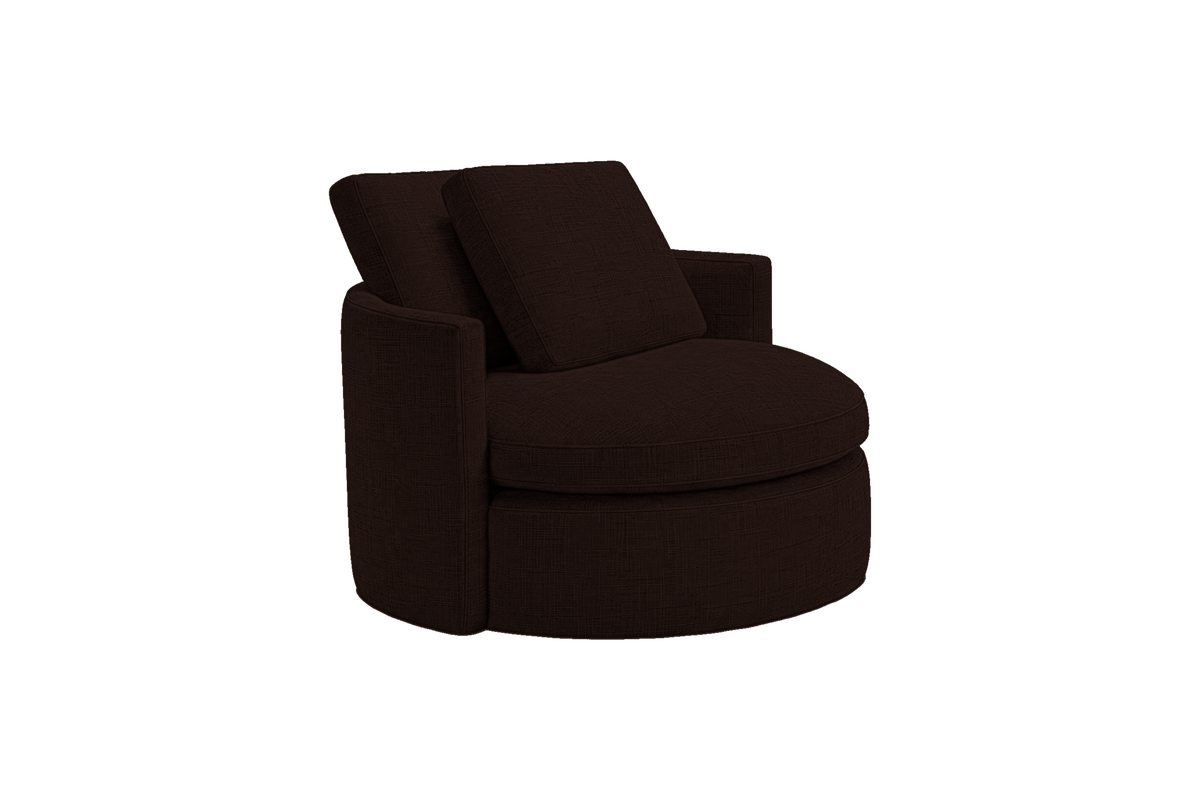 Moroder Swivel Accent Chair in Mosquito Terra