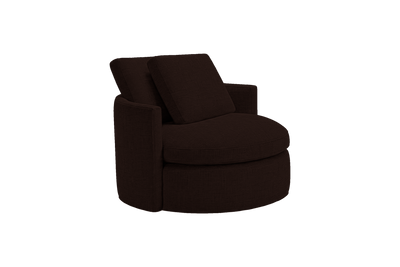 Moroder Swivel Accent Chair in Mosquito Terra