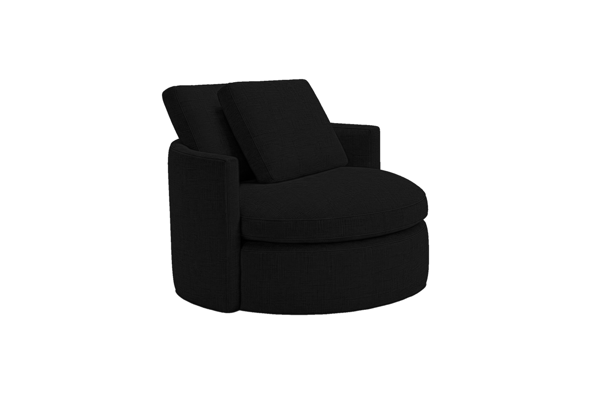 Moroder Swivel Accent Chair in Mosquito Yves