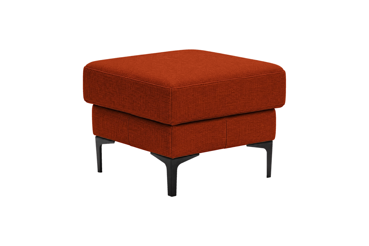 Oli Footstool in Roni Poppy