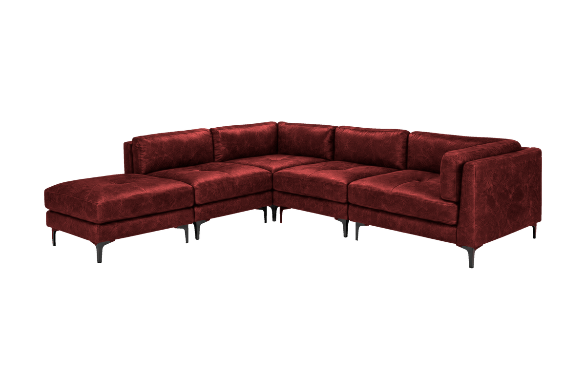 Oli Modular Left Bumper Corner Sofa in Celine Figaro