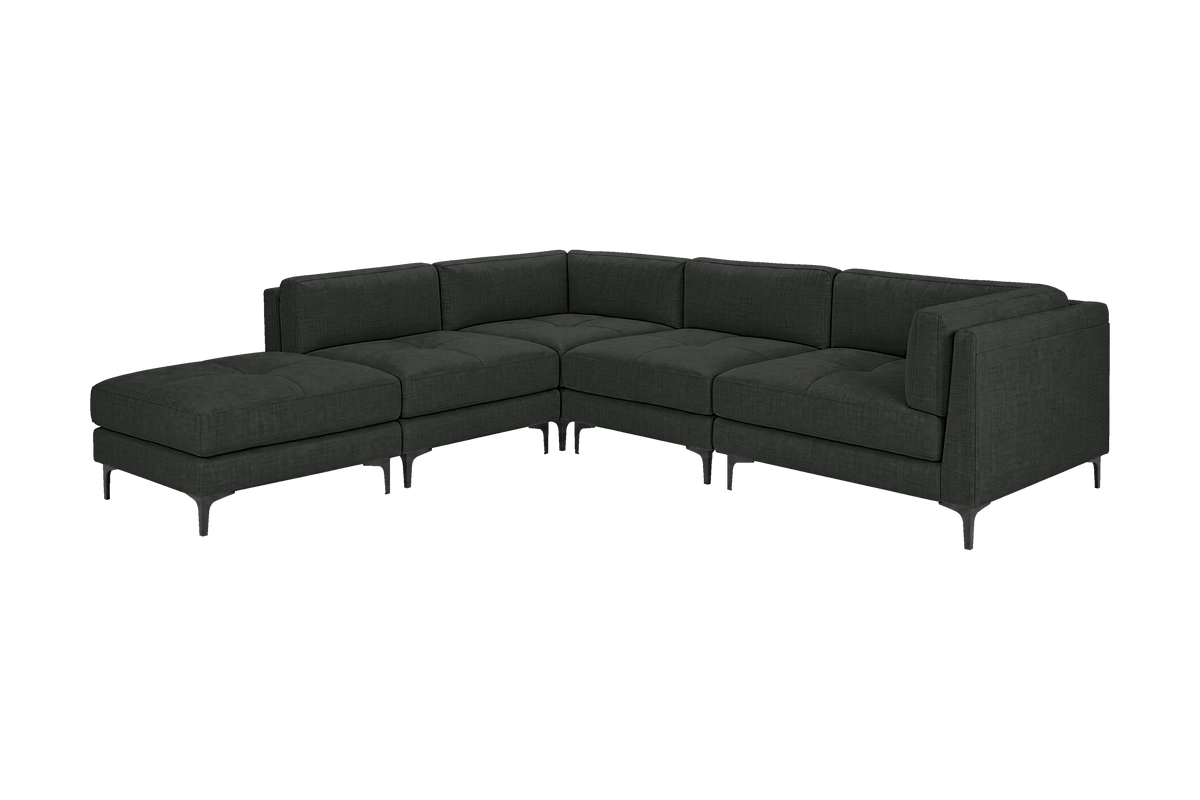 Oli Modular Left Bumper Corner Sofa in Mosquito Lola