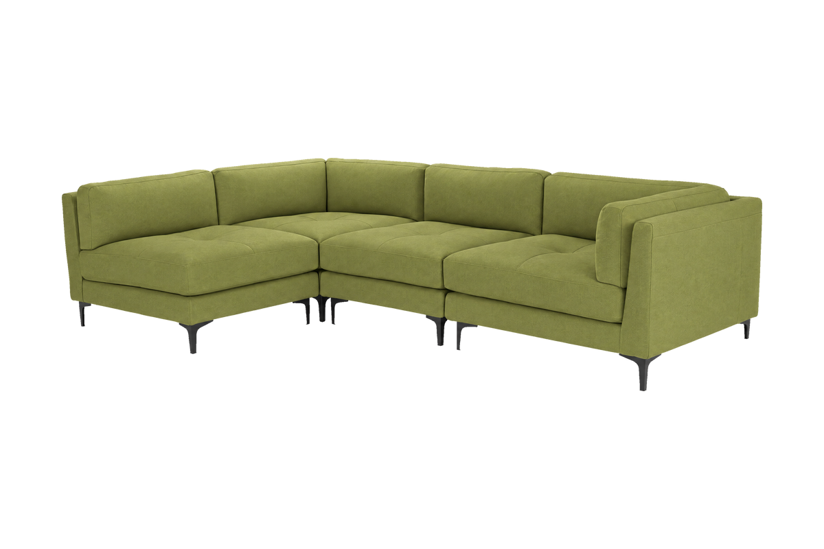 Oli Modular Left Open Corner Sofa in Fresco Key Lime