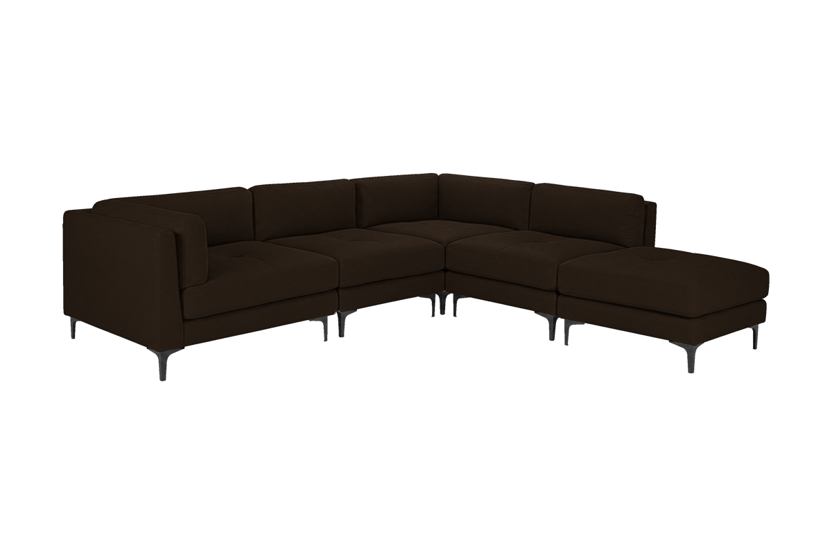 Oli Modular Right Bumper Corner Sofa in Marfa Charcoal