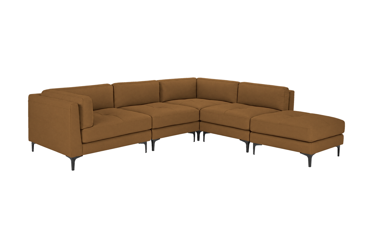 Oli Modular Right Bumper Corner Sofa in Felix Pisco