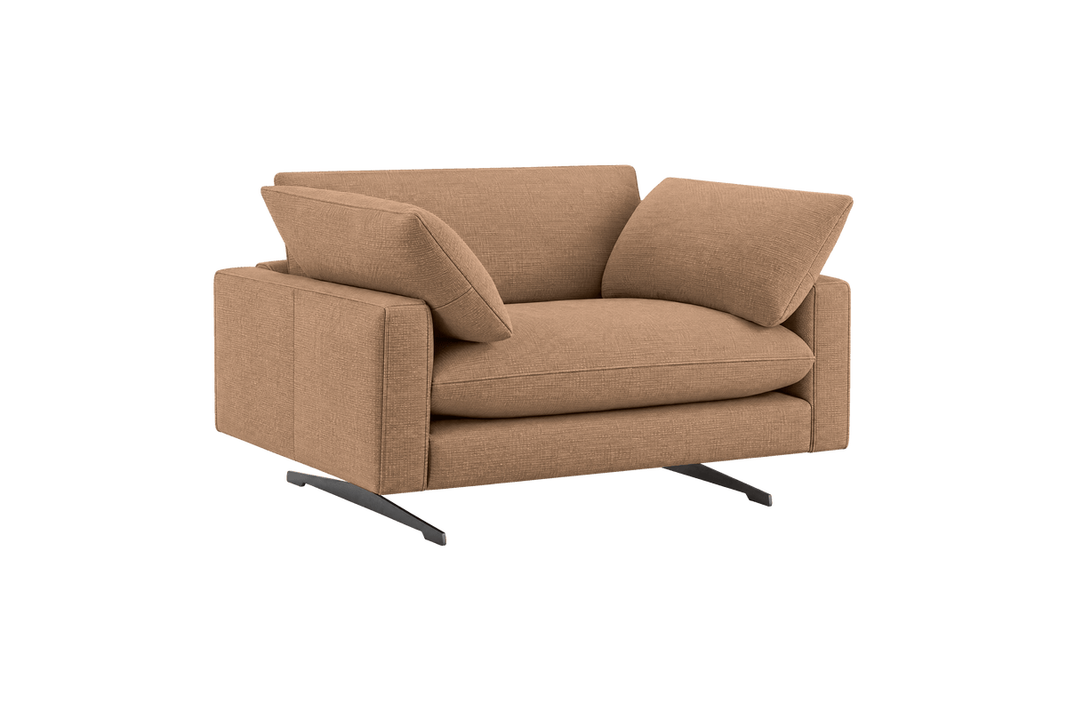 Oliver Cuddle Chair in Roni Biscotti