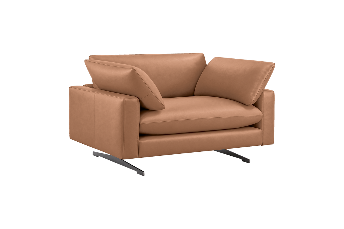 Oliver Cuddle Chair in Momo Camel