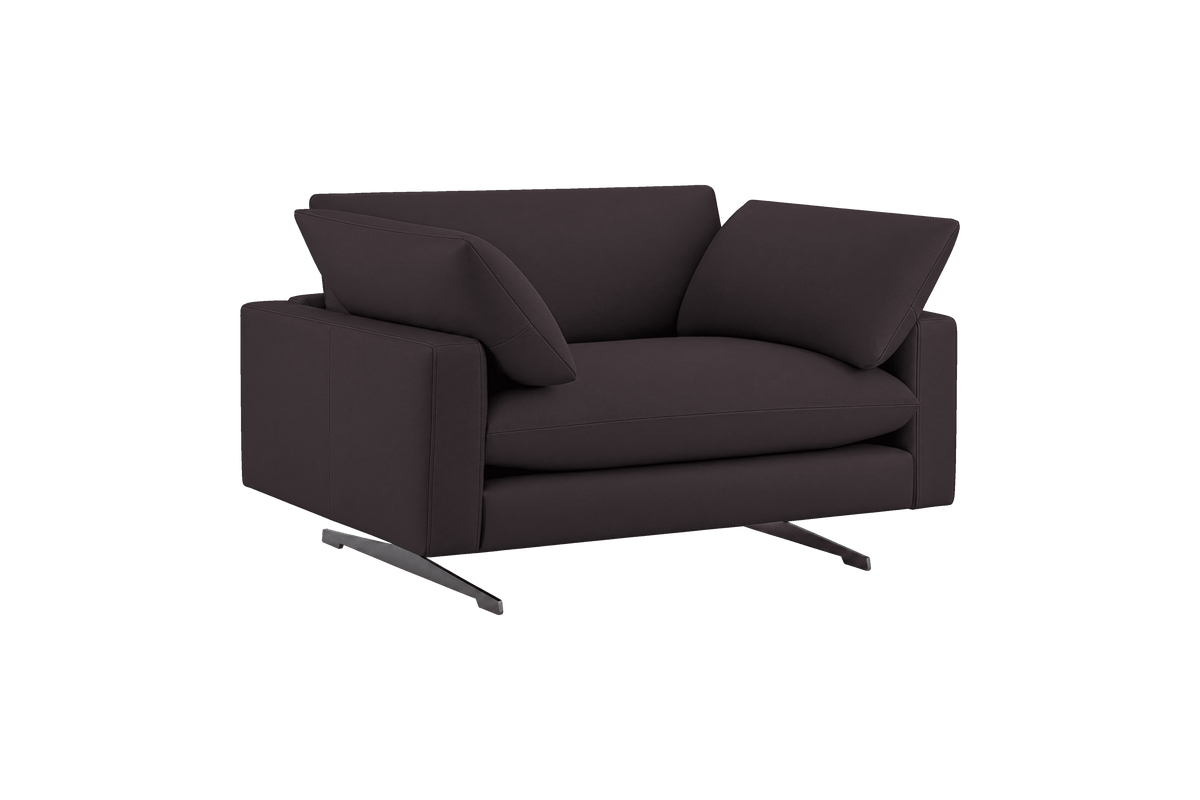 Oliver Cuddle Chair in Dante Charcoal